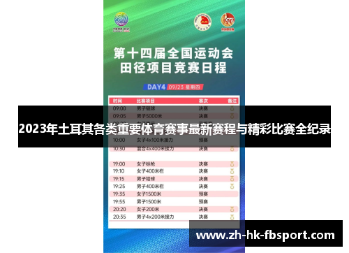 2023年土耳其各类重要体育赛事最新赛程与精彩比赛全纪录 2023年土耳其各类重要体育赛事最新赛程与精彩比赛全纪录